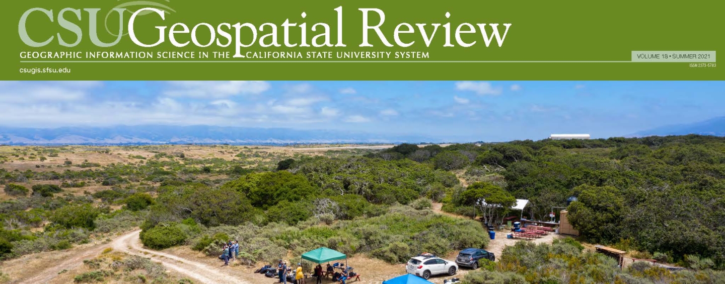 The front page of the 2021 CSU Geospatial Review.